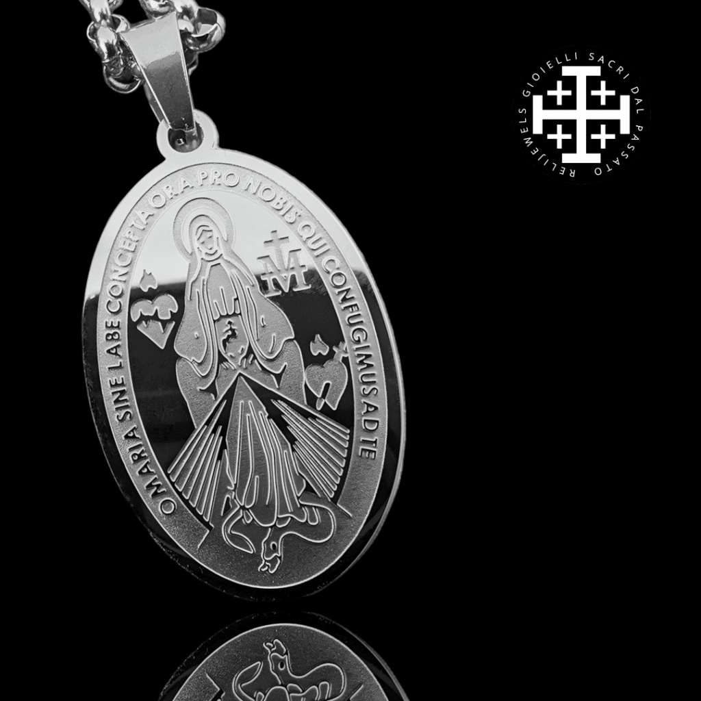 Miraculous and Saint Benedict medal in steel: A Jewel of Faith and Protection