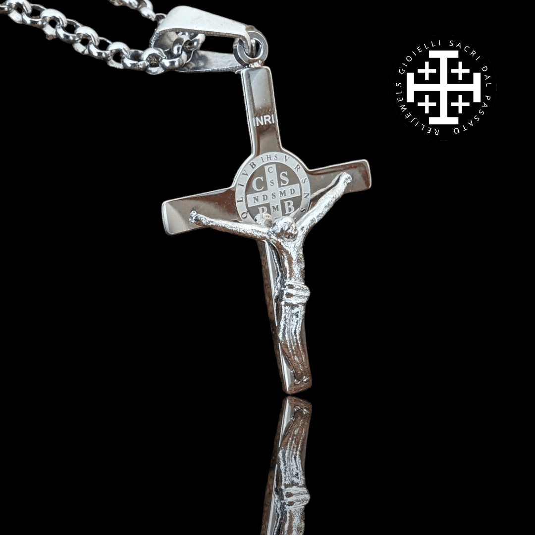 crucifix of Saint Benedict in steel | crucifix de Saint Benoît en acier | crucifijo de San Benito en acero